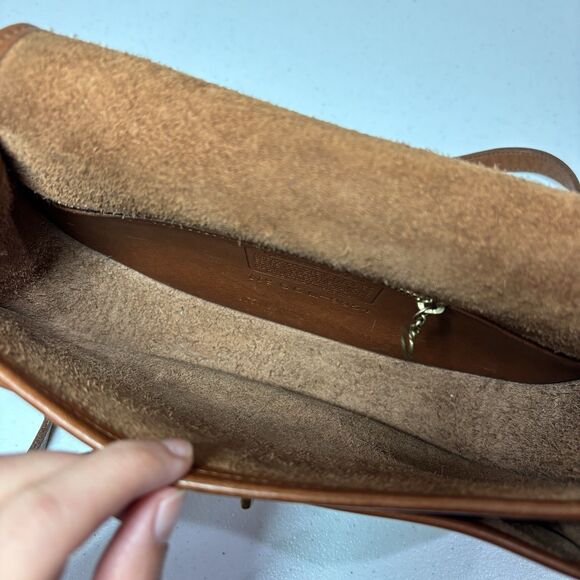 Vintage Coach Prairie 9954 Turnlock Crossbody Bag Brown Leather Satchel Brit 90s - Picture 6 of 16